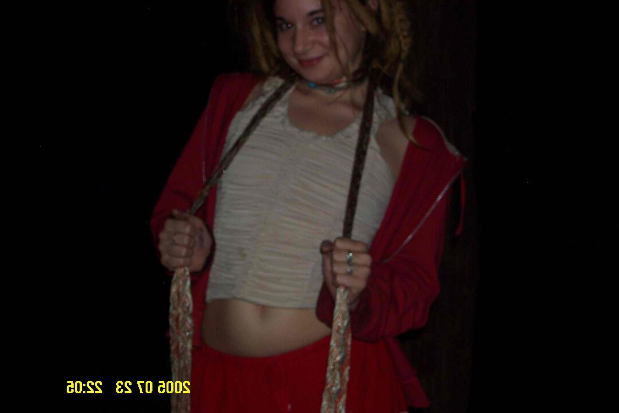15P Stoned amateur teen hippie GF with itty bitty tits