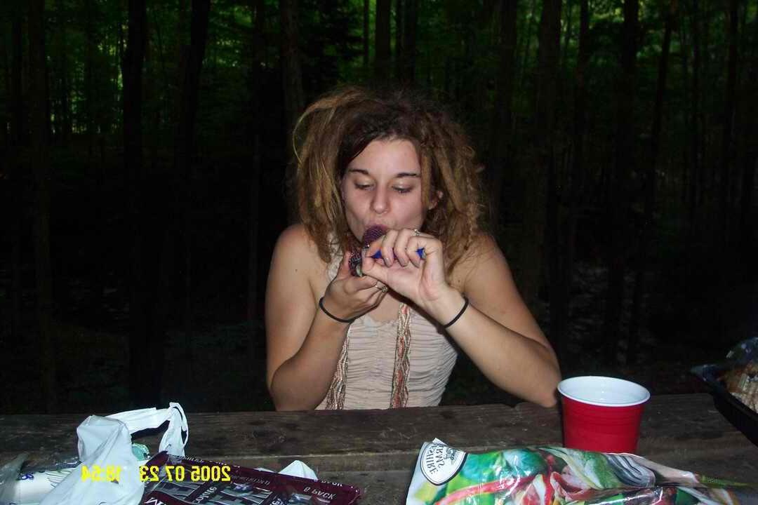 15P Stoned amateur teen hippie GF with itty bitty tits