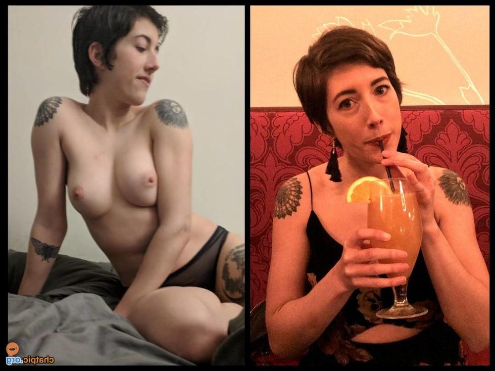24P Webslut undressed dressed before after