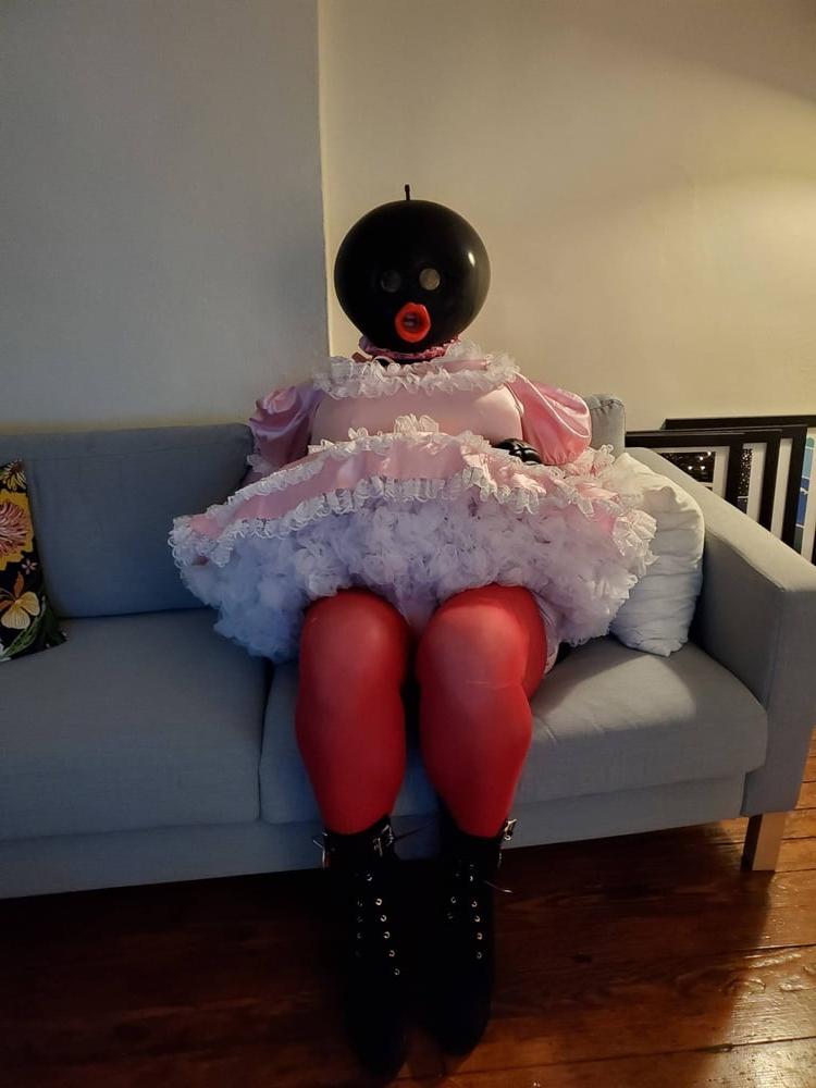 11P Pink Satin Ballhood Maid Bondage