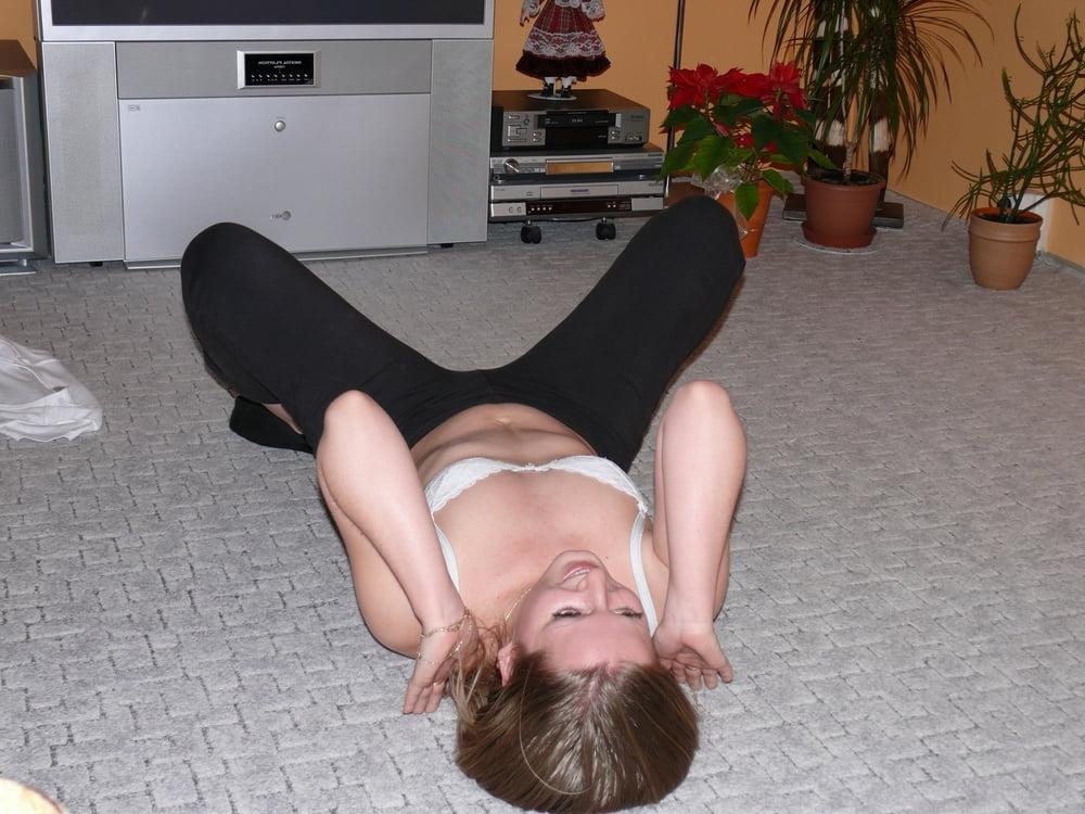 19P Slut teen - Topless sunbathing