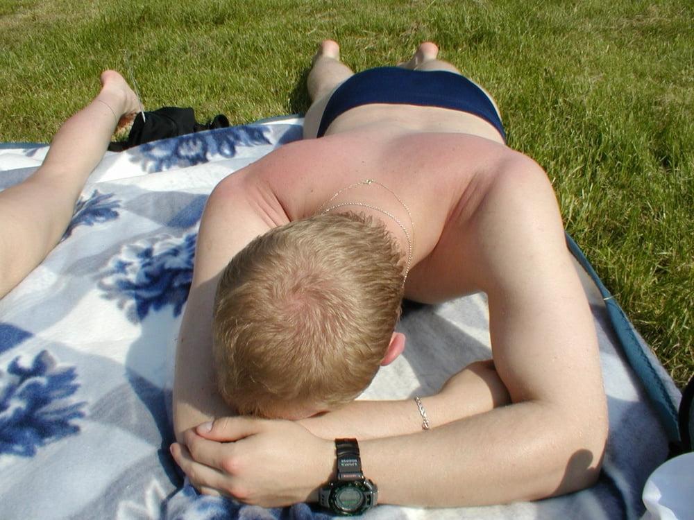 19P Slut teen - Topless sunbathing