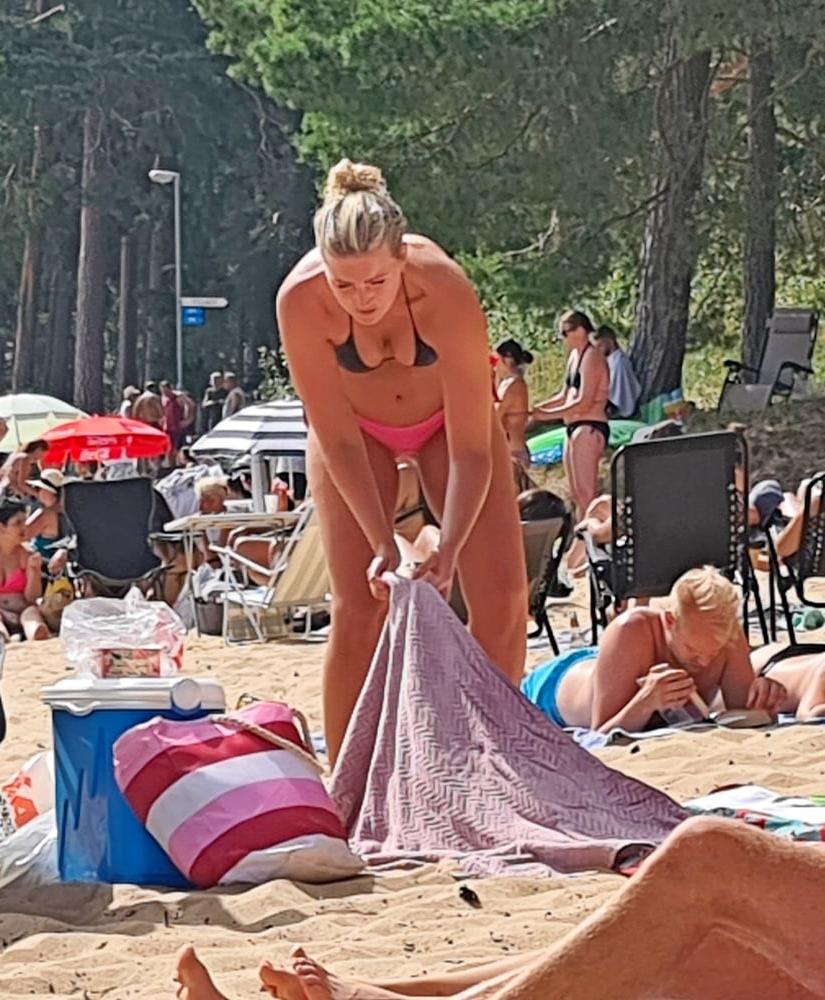 25P Swedish Beach Slut Covering Up Fail