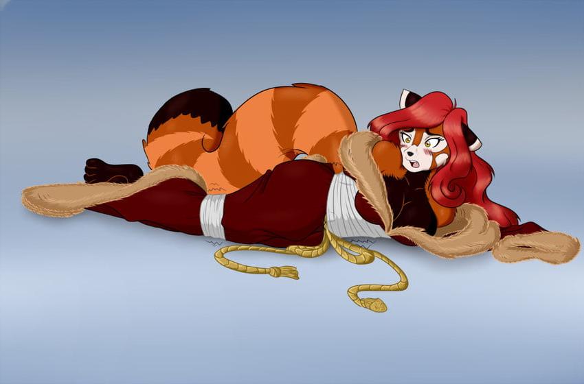 16P Furry tape bondage