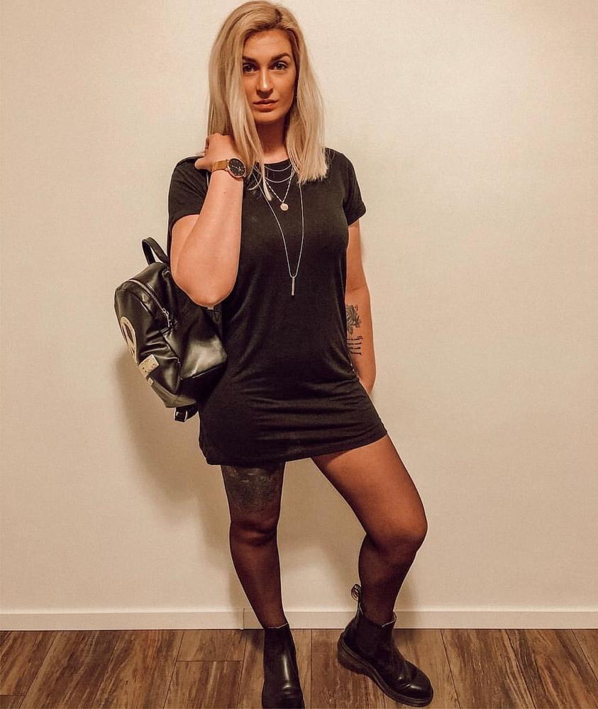25P Pantyhosed Blonde Tramp Stamp Slut