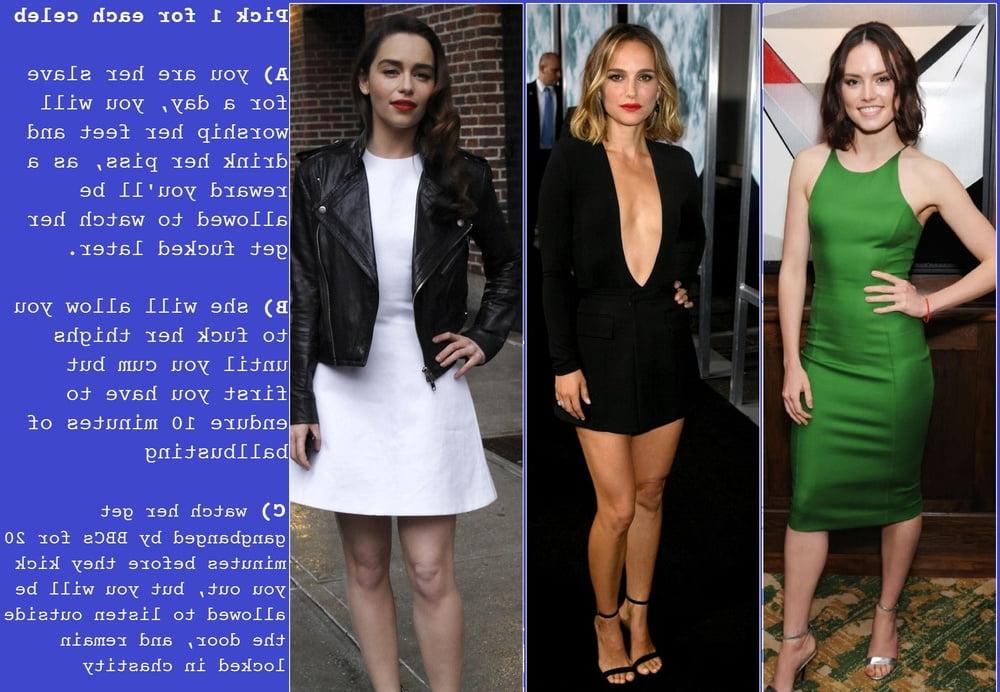 12P Choose 11: Celeb Femdom (celebrity humiliation, slave, CBT))