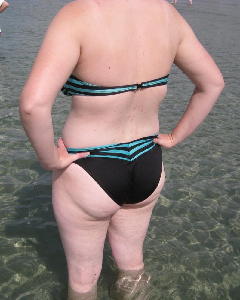16P 705 - my wife Annett - beach voyeur and home with bikini
