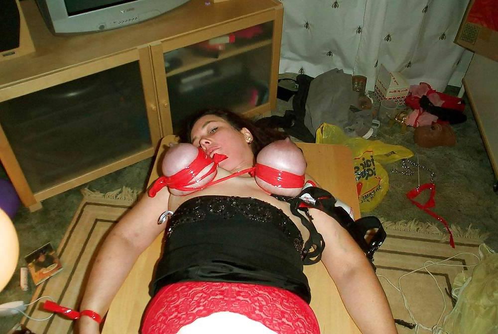 24P Breast bondage mature