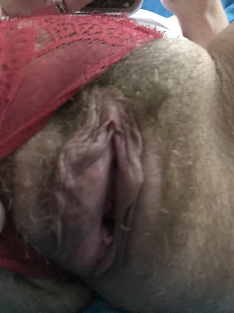 25P See my Sexy Red Panties &amp; Hairy Pussy American Milf 19
