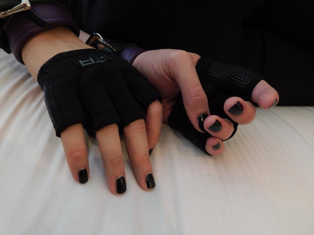 15P Femboi Leather Cuff Bondage