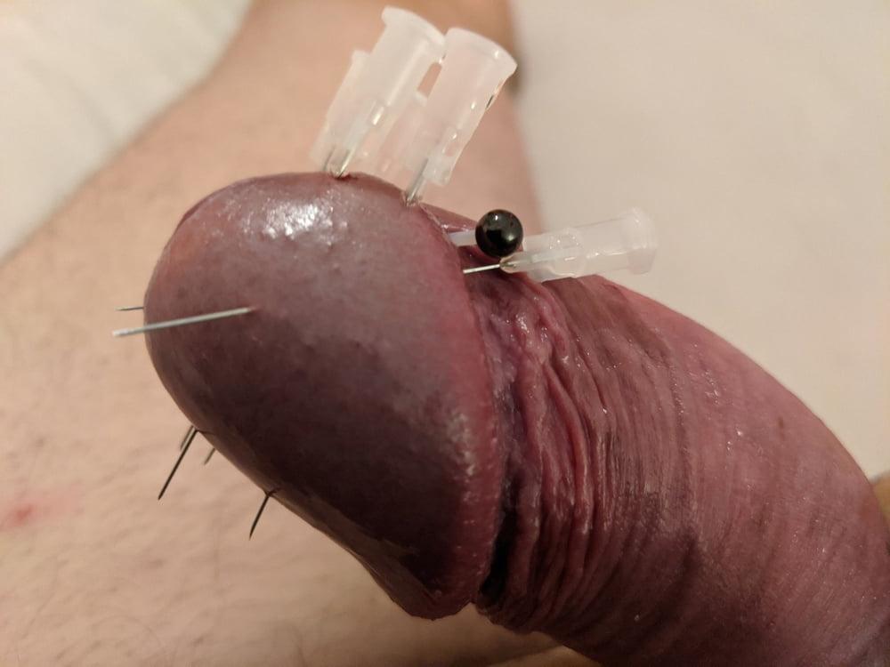 9P Cock Head Piercing Needle Fetish CBT