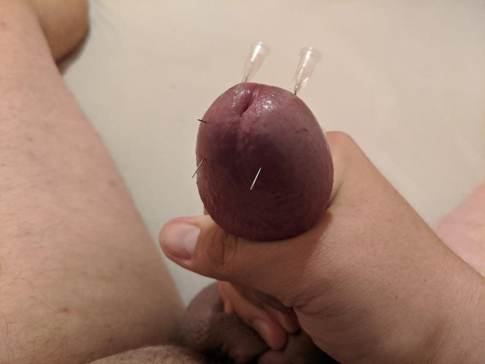 9P Cock Head Piercing Needle Fetish CBT