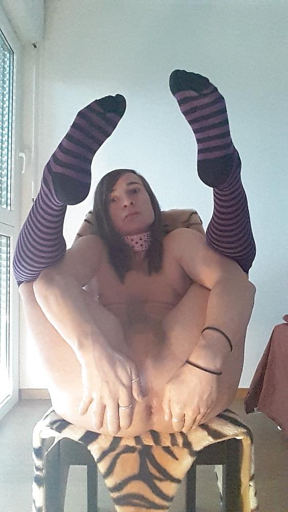 25P Tygra in socks striped purples