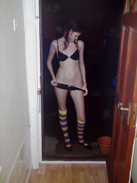 13P Black Lingerie and Rainbow Socks, me 19!