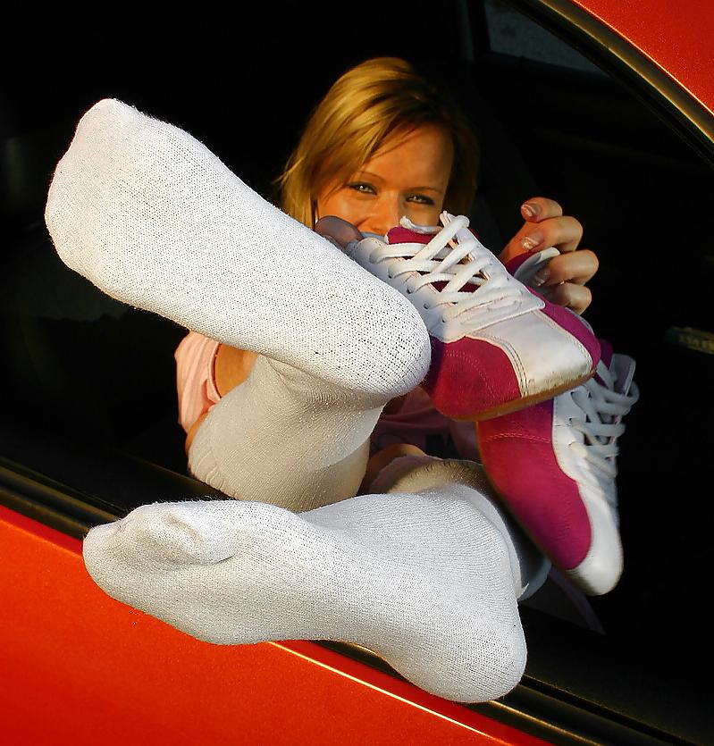 25P Girls Wearing White Socks