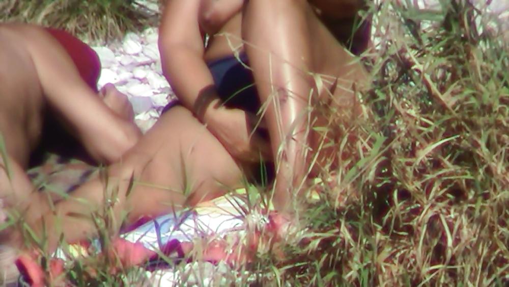 17P Nude beach female masturbating