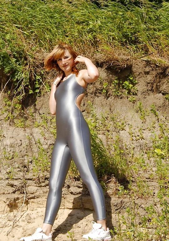 15P Silver catsuit