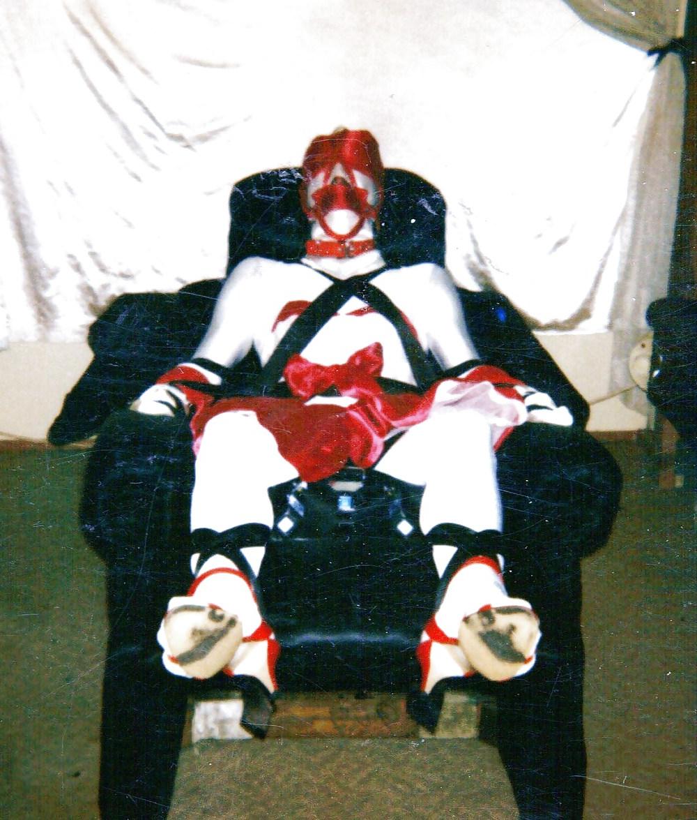 25P Satinstuhl-Bondage