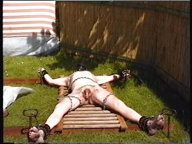 5P Naked male slave in humilating bondage