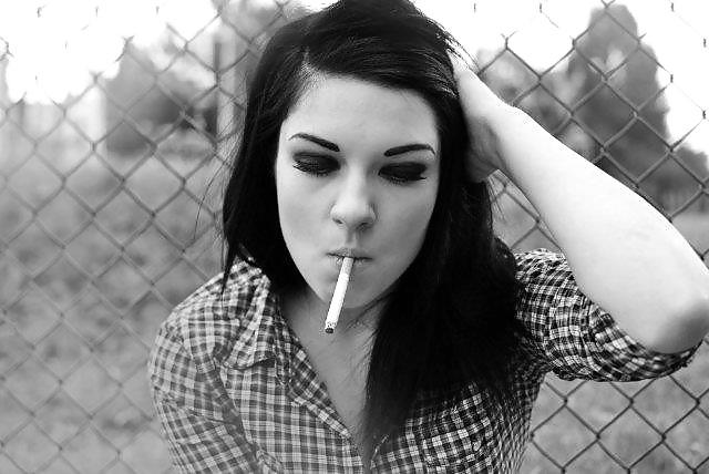11P Smoking 007 - Black and White