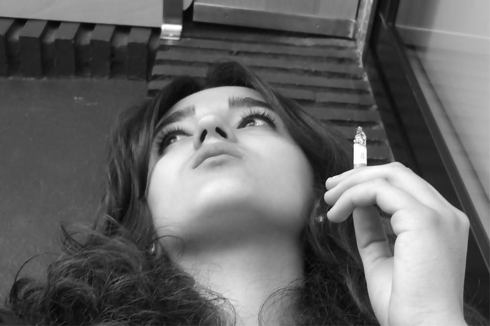 11P Smoking 007 - Black and White
