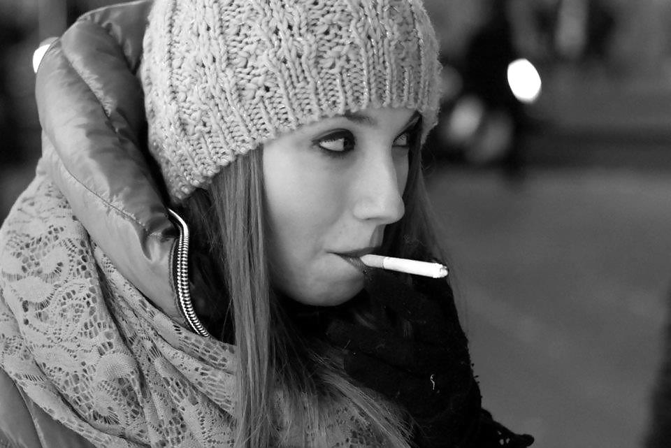 11P Smoking 007 - Black and White