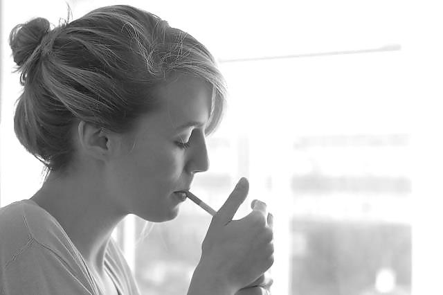 11P Smoking 007 - Black and White