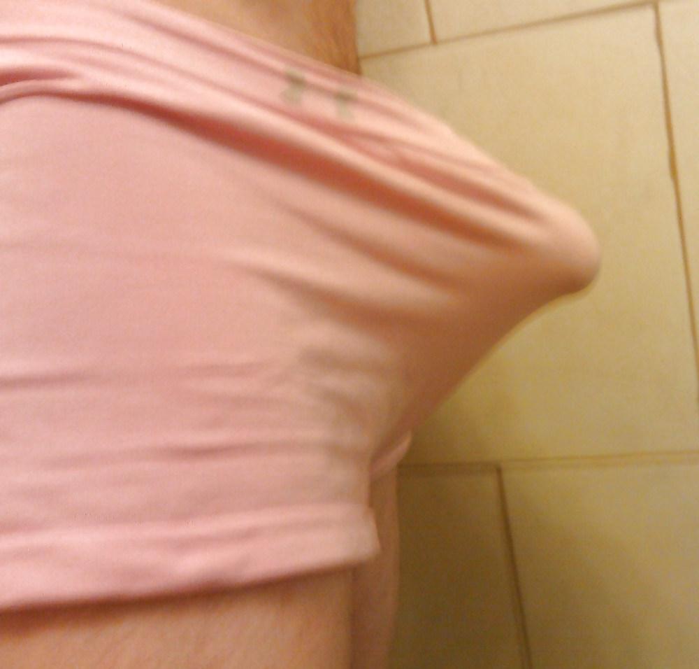 8P My cock in wife's workout spandex.