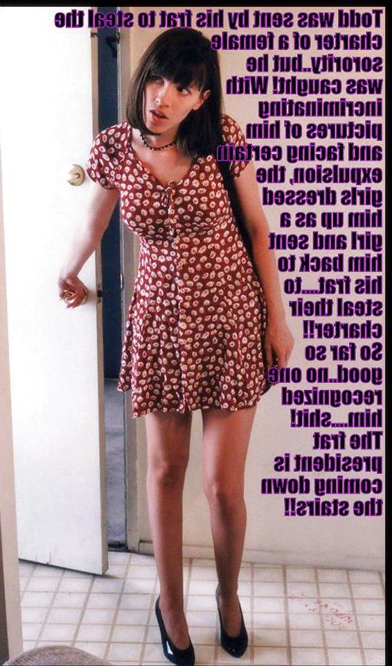 25P Caught Crossdressing Captions