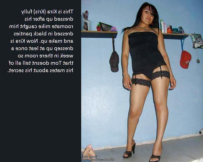 25P Caught Crossdressing Captions
