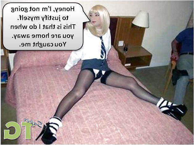 25P Caught Crossdressing Captions