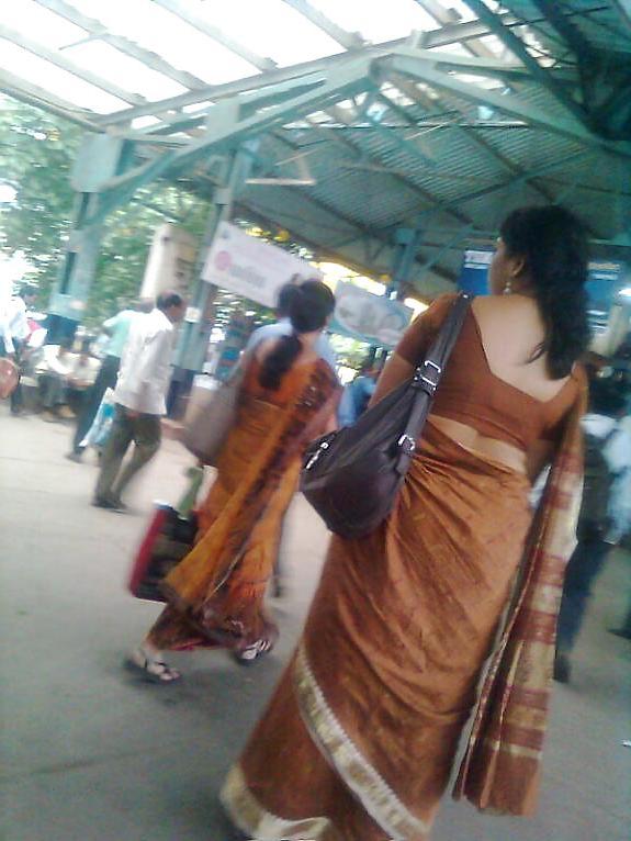 23P Indian in saree showing back