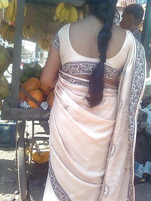 23P Indian in saree showing back