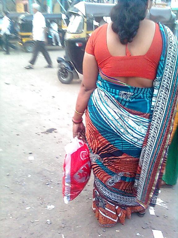 23P Indian in saree showing back