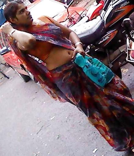 23P Indian in saree showing back