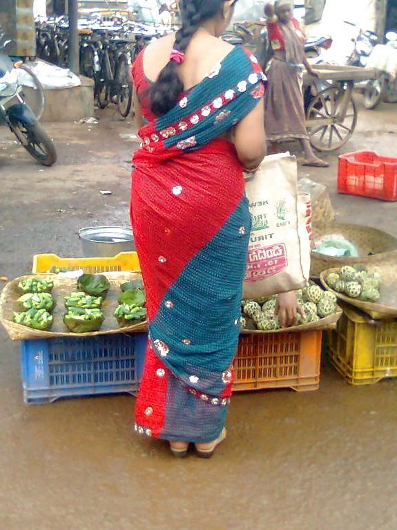 23P Indian in saree showing back