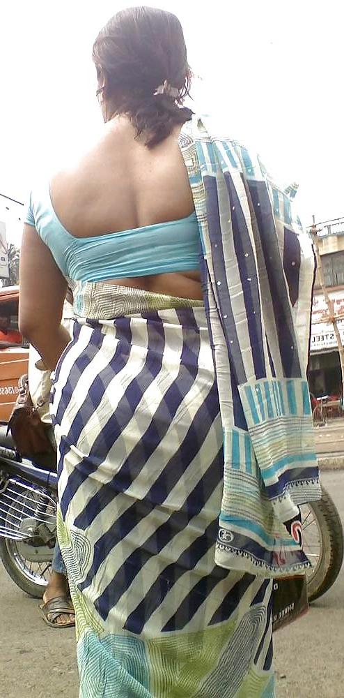 23P Indian in saree showing back