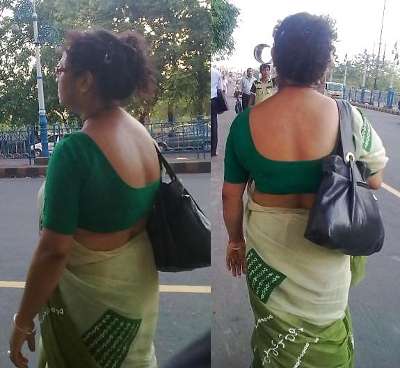 23P Indian in saree showing back