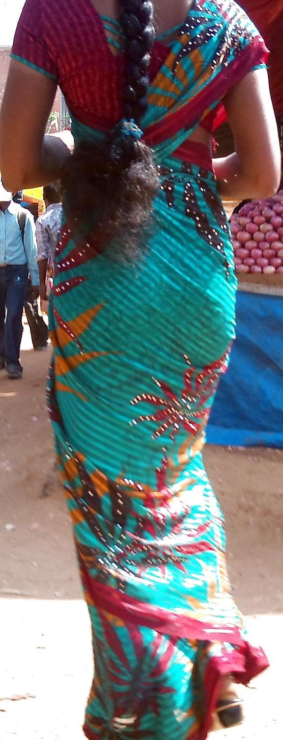23P Indian in saree showing back