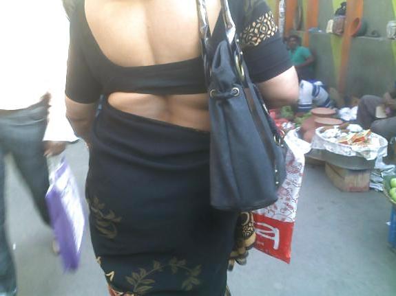 23P Indian in saree showing back