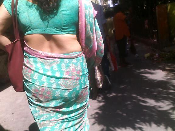 23P Indian in saree showing back