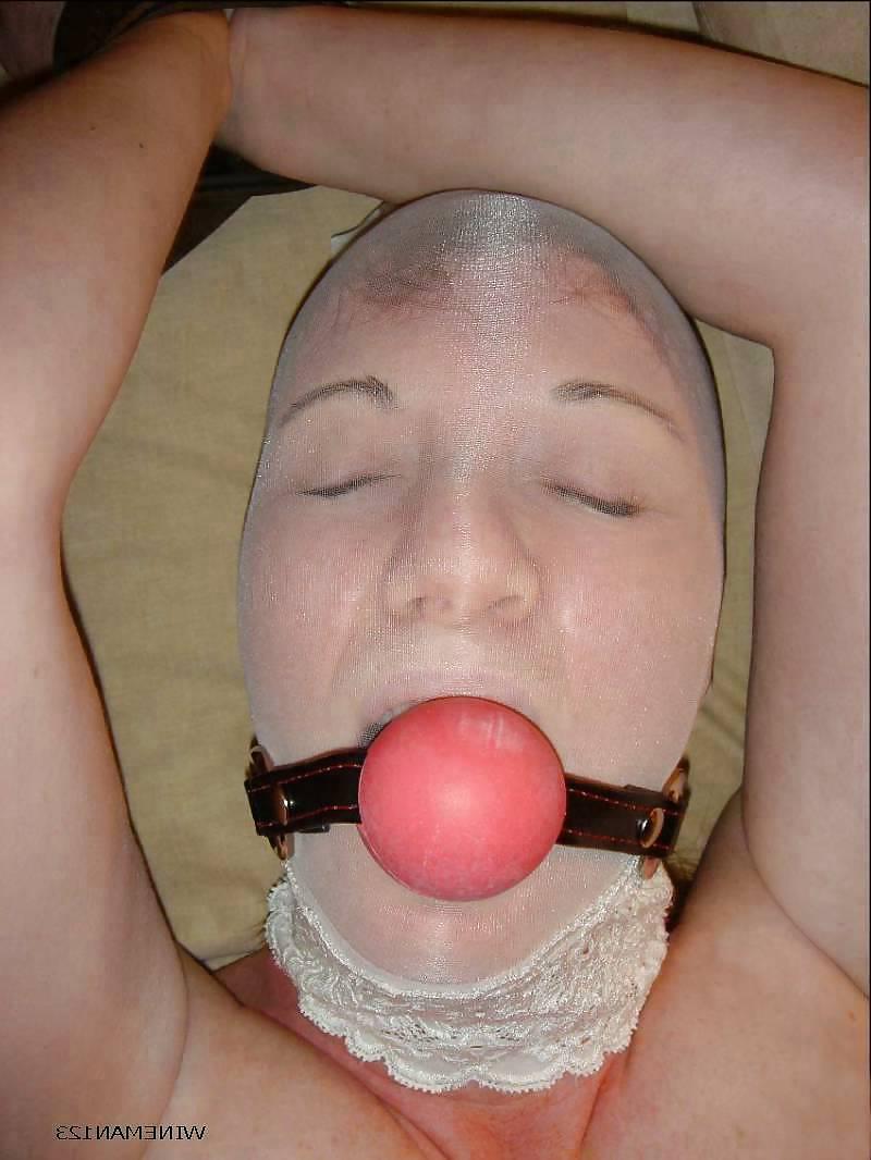 11P Stocking Mask & ballgag