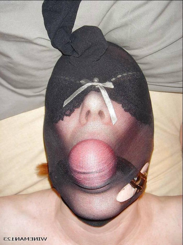 11P Stocking Mask & ballgag