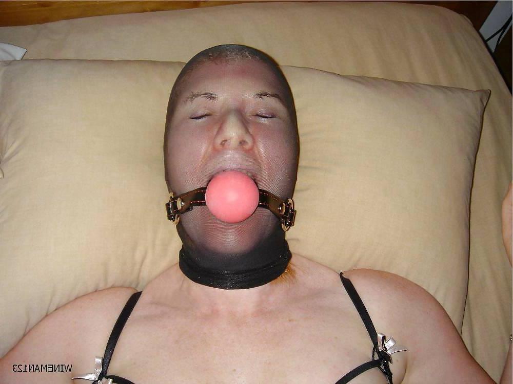 11P Stocking Mask & ballgag