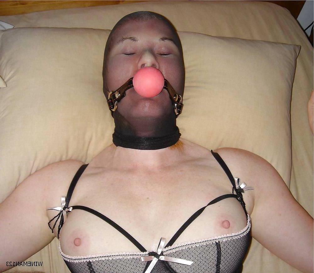 11P Stocking Mask & ballgag