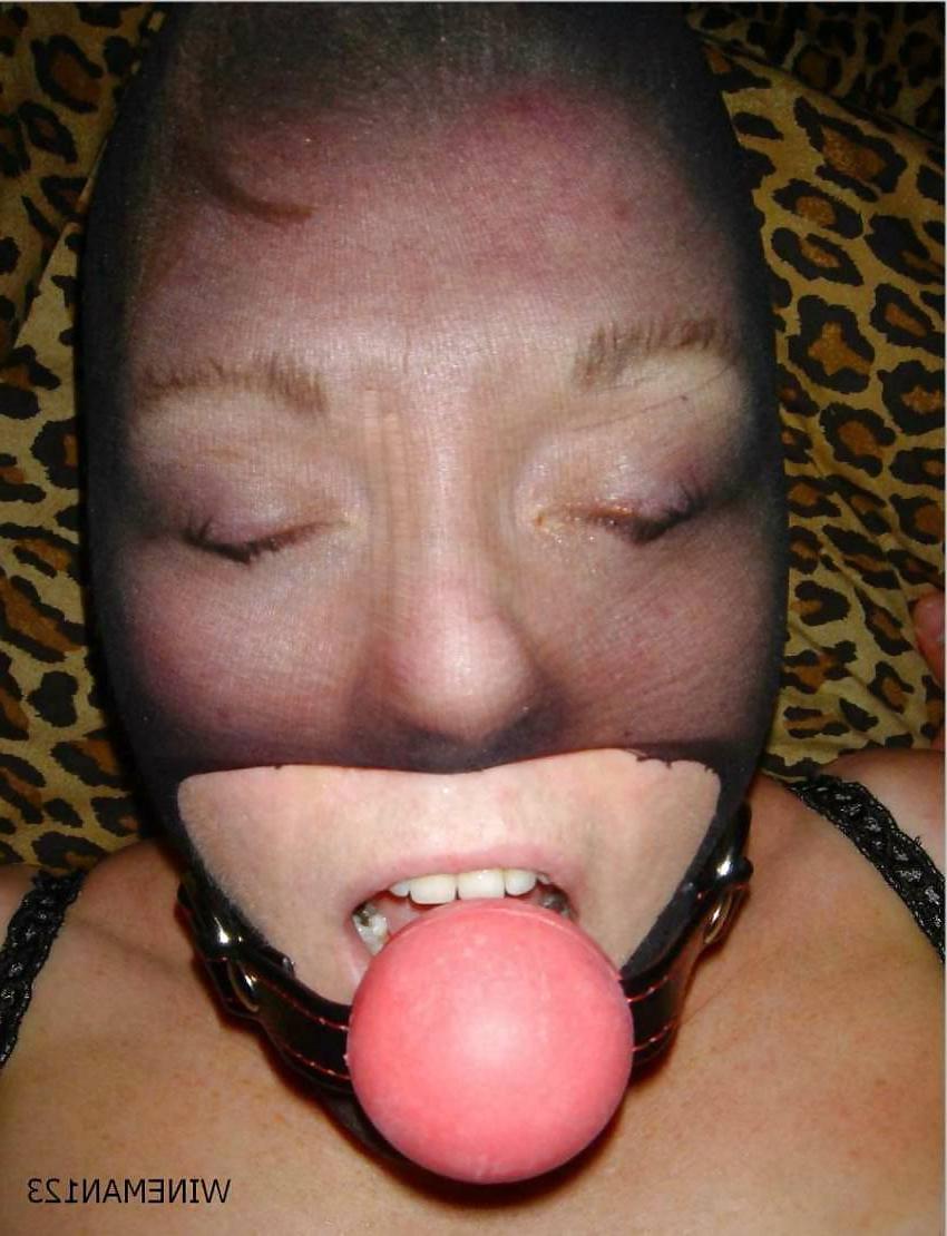 11P Stocking Mask & ballgag
