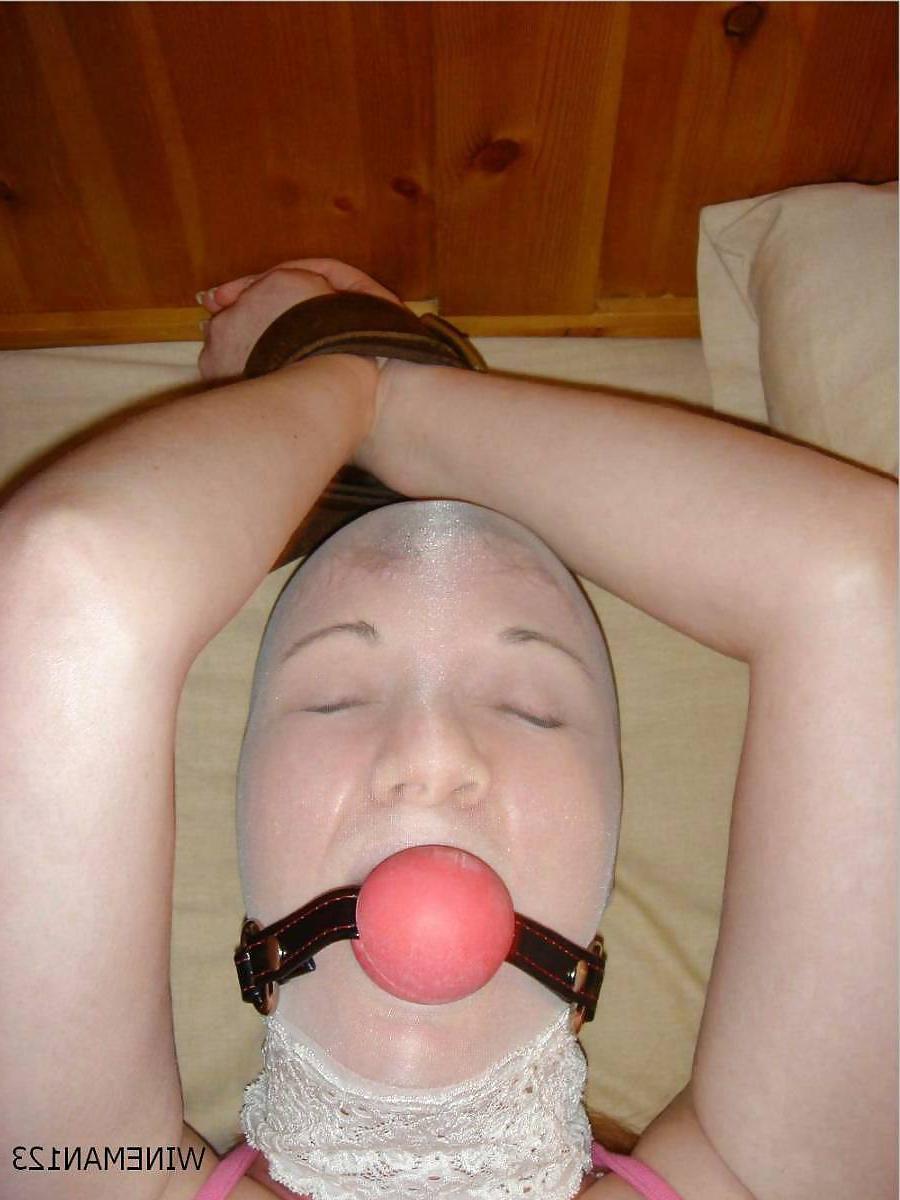 11P Stocking Mask & ballgag