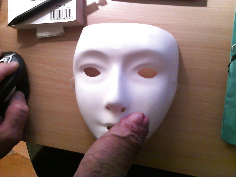 8P My dick with a mask