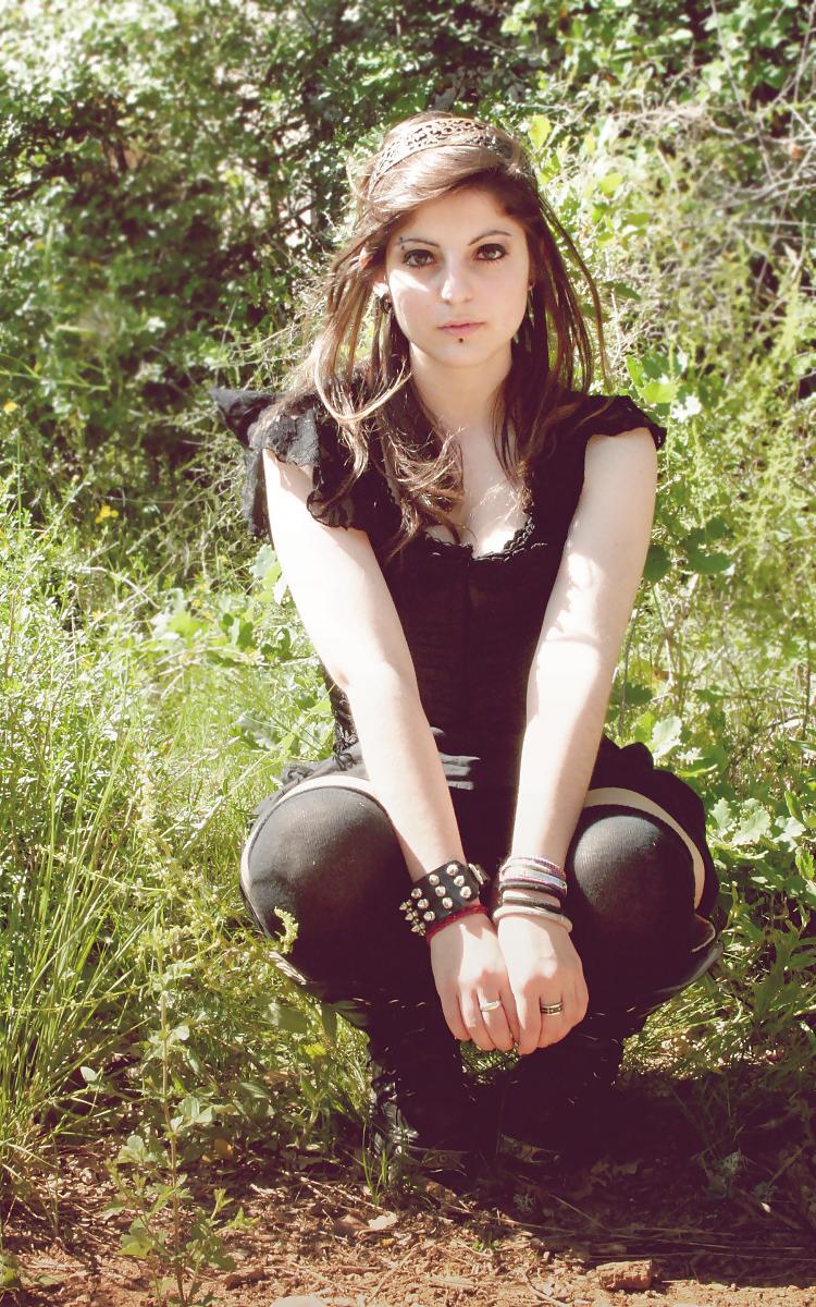 22P French girl with New rock boots