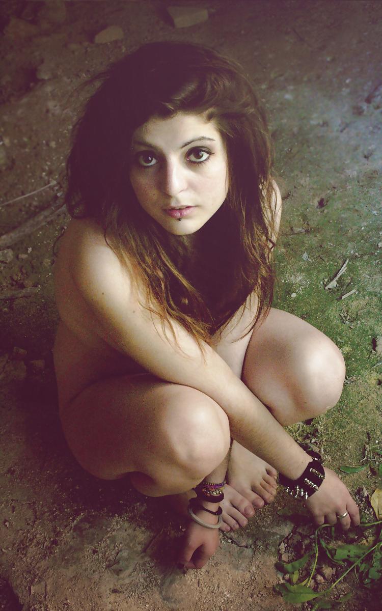 22P French girl with New rock boots